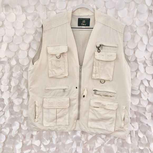 Orvis Other - Men's Vintage Orvis XXL Fly Fishing/Hunting/Photographer Vest Beige CLEANED